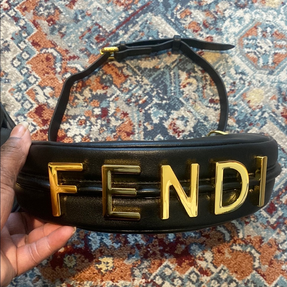 Chic Black and Gold Shoulder Bag